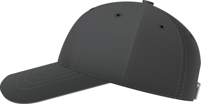Black baseball cap png