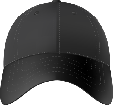 Black baseball cap png