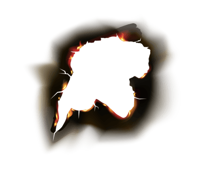 Burned hole on transparent background png