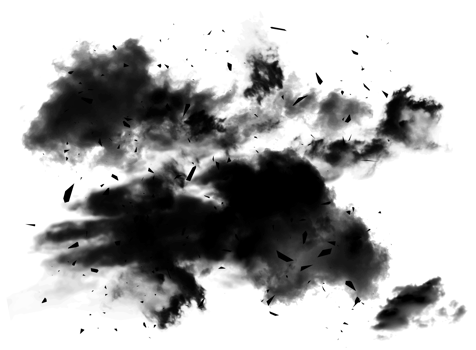 Cloud of black smoke png