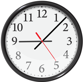 Classic black  wall  clock png