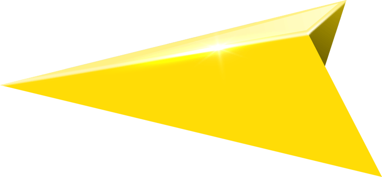 3D  render  yellow arrow pointer png