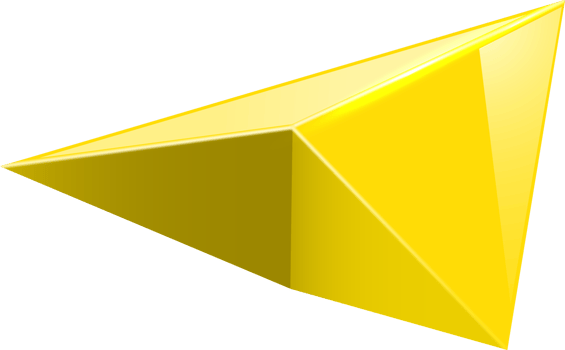 3D  render  yellow arrow pointer png