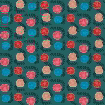 Seamless pattern with flowers. Patterns for decoration on the canvas. Decorate a green dress. vector