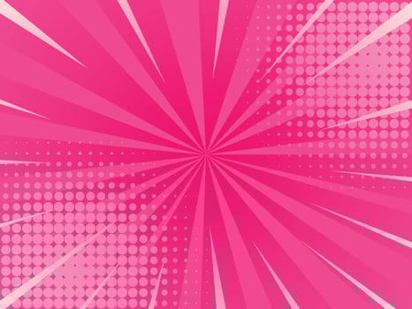 Pink pop art background comic style retro style vector graphic illustration. Retro background illustration.