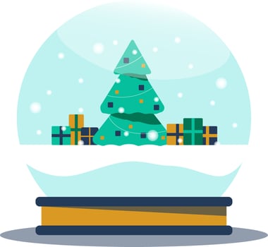 Christmas tree in a snowball. Vector illustration.
