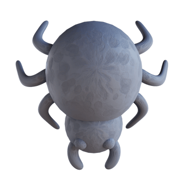 3d illustration cute spider png