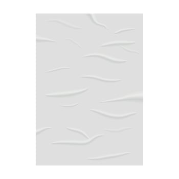 Realistic wrinkle paper with wet glued texture. template for your design vector