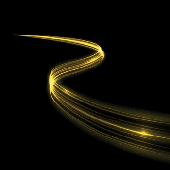 Glow light trail effect. Glowing flash trace isolated vector