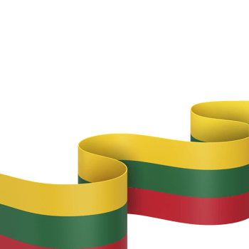 Lithuania flag design national independence day banner element transparent background png