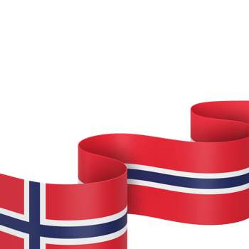 Norway flag design national independence day banner element transparent background png