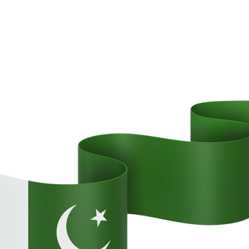 Pakistan flag design national independence day banner element transparent background png