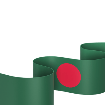 Bangladesh flag design national independence day banner element transparent background png