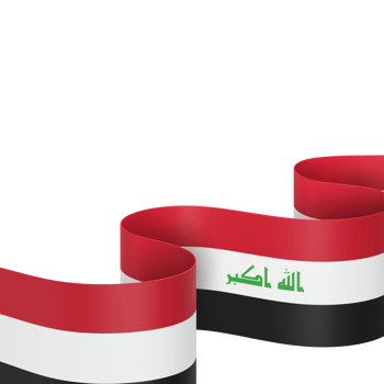 Iraq flag design national independence day banner element transparent background png