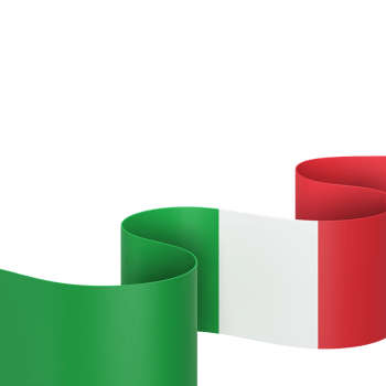 Italy flag design national independence day banner element transparent background png