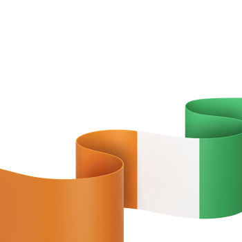 Ivory Coast flag design national independence day banner element transparent background png