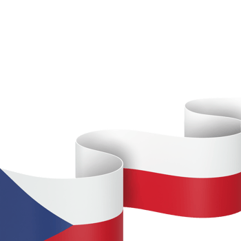 Czech Republic flag design national independence day banner element transparent background png