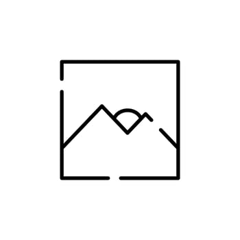 Picture, Gallery, Image Dotted Line Icon Vector Illustration Logo Template. Suitable For Many Purposes.