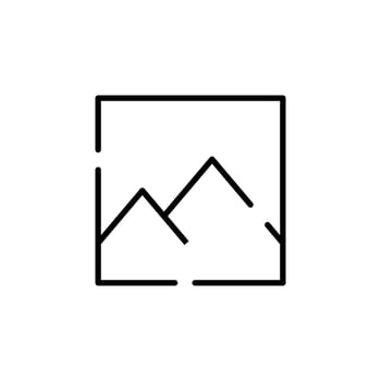 Picture, Gallery, Image Dotted Line Icon Vector Illustration Logo Template. Suitable For Many Purposes.