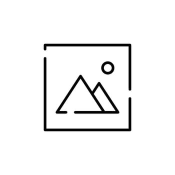 Picture, Gallery, Image Dotted Line Icon Vector Illustration Logo Template. Suitable For Many Purposes.