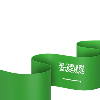 Saudi Arabia flag design national independence day banner element transparent background png