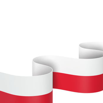 Poland flag design national independence day banner element transparent background png