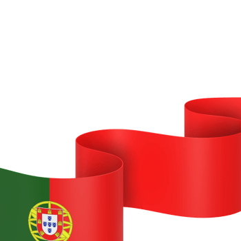 Portugal flag design national independence day banner element transparent background png
