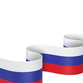 Russia flag design national independence day banner element transparent background png