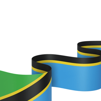 Tanzania flag design national independence day banner element transparent background png
