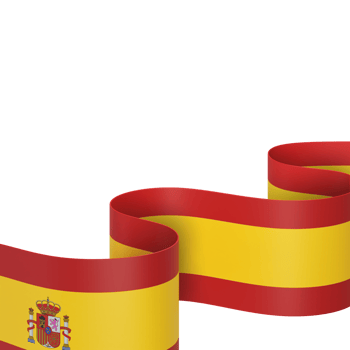 Spain flag design national independence day banner element transparent background png