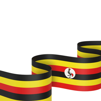 Uganda flag design national independence day banner element transparent background png