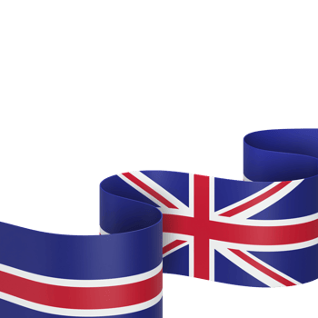 United Kingdom flag design national independence day banner element transparent background png