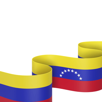 Venezuela flag design national independence day banner element transparent background png