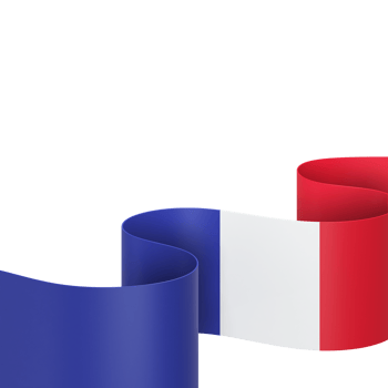 France flag design national independence day banner element transparent background png