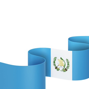Guatemala flag design national independence day banner element transparent background png