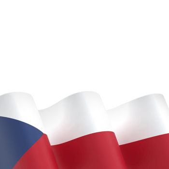Czech Republic flag design national independence day banner element transparent background png