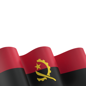 Angola flag design national independence day banner element transparent background png