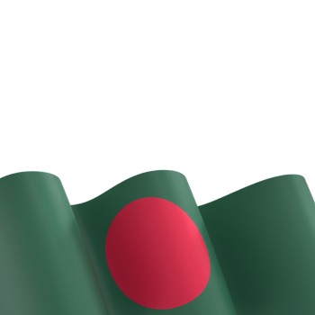 Bangladesh flag design national independence day banner element transparent background png