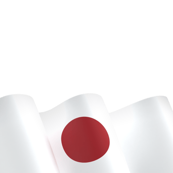 Japan flag design national independence day banner element transparent background png