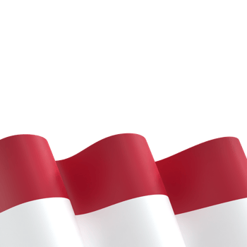 Indonesia flag design national independence day banner element transparent background png