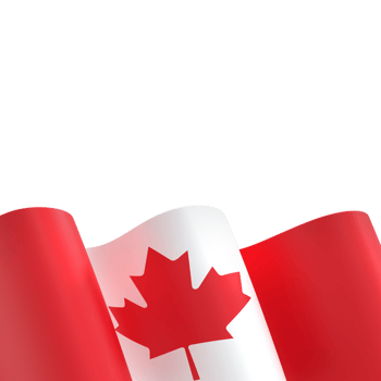 Canada flag design national independence day banner element transparent background png
