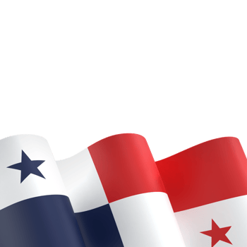 Panama flag design national independence day banner element transparent background png
