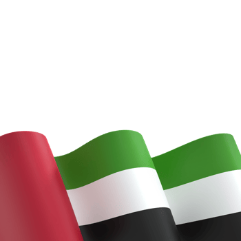 United Arab Emirates flag design national independence day banner element transparent background png