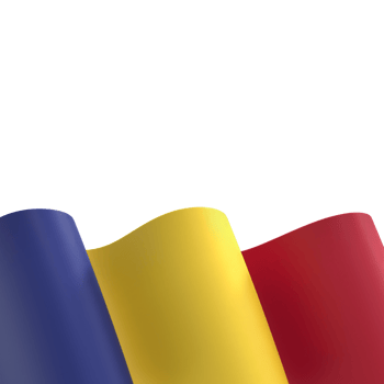 Romania flag design national independence day banner element transparent background png