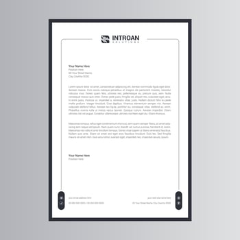Clean and Corporate Letterhead Template vector