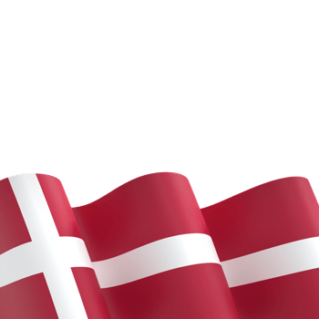 Denmark flag design national independence day banner element transparent background png