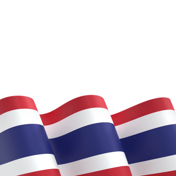 Thailand flag design national independence day banner element transparent background png
