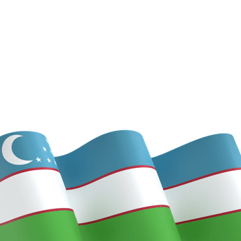 Uzbekistan flag design national independence day banner element transparent background png