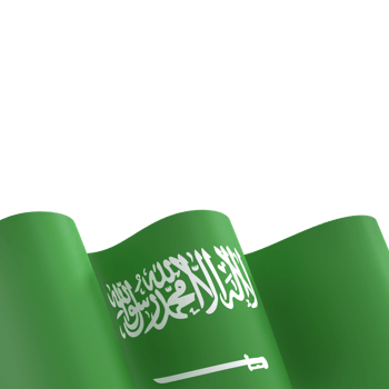 Saudi Arabia flag design national independence day banner element transparent background png