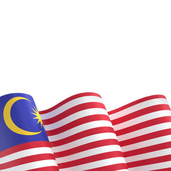 Malaysia flag design national independence day banner element transparent background png